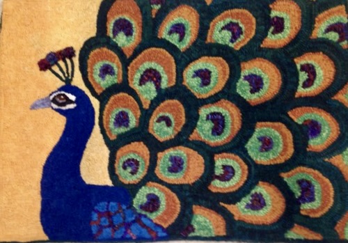 Proud Peacock, Pattern by Cactus Needle, 30 1/2" X 20 1/4”
