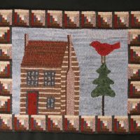 Quilted Cabin, Pattern by Cactus Needle, 31 1/8" X 24 1/4"
