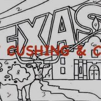 Texas, Vintage State Postcard, Pattern by Cactus Needle, 17" x 30"