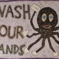 Wash Your Hands Large, Pattern by Cactus Needle, 41 1/2" X 28"