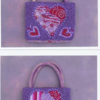 Wild Hearts Purse Large, Pattern by Cactus Needle, 16" X 26 1/2"