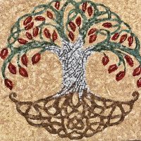 Celtic Tree #3 - Celtic Heritage Series - P is for Primitive Pattern, 18 x 18