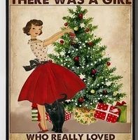 Once Upon a Time There Was A Girl --Christmas, P is for Primitive, 21 x 14