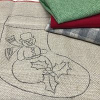 Jolly Snowman Stocking - PATTERN ONLY, Joan Moshimer M30, 11 x 9