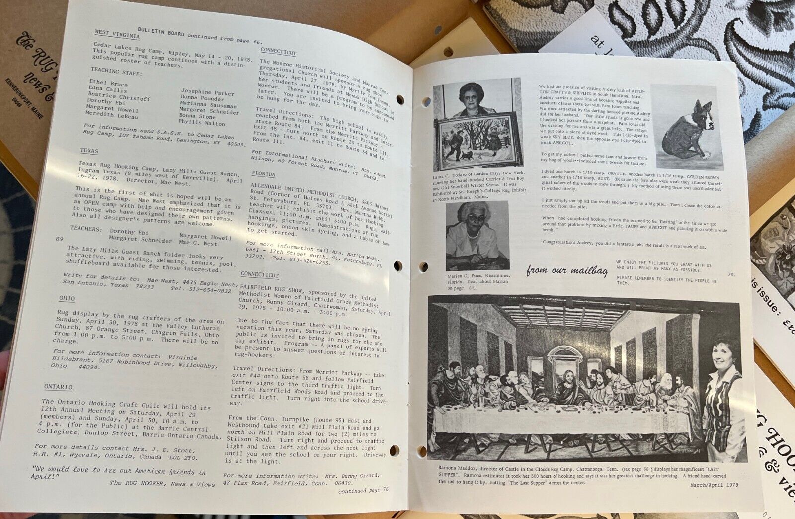 The Rug Hooker, New and Views Rug Hooking Magazine Volume 6, No. 3, Issue #33, March - April 1978 by Joan Moshimer "Used" - Image 4