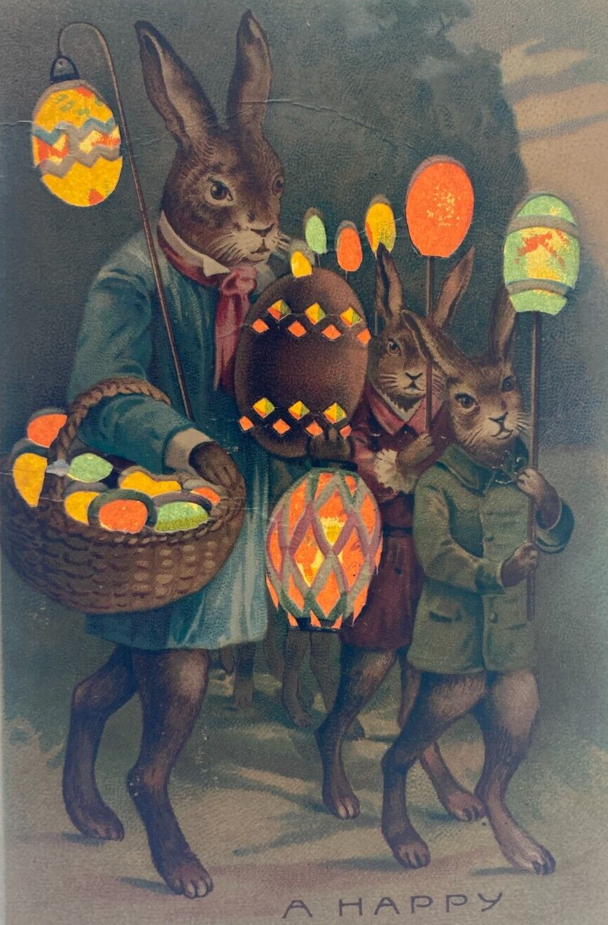 Easter Glow, Vintage Postcard Pattern From Joan Moshimer's Studio 26 x 16