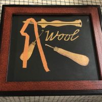 Celebrate Punch with Wool Paper Cut Picture for Your Wool Studio! size is 8" x 9"