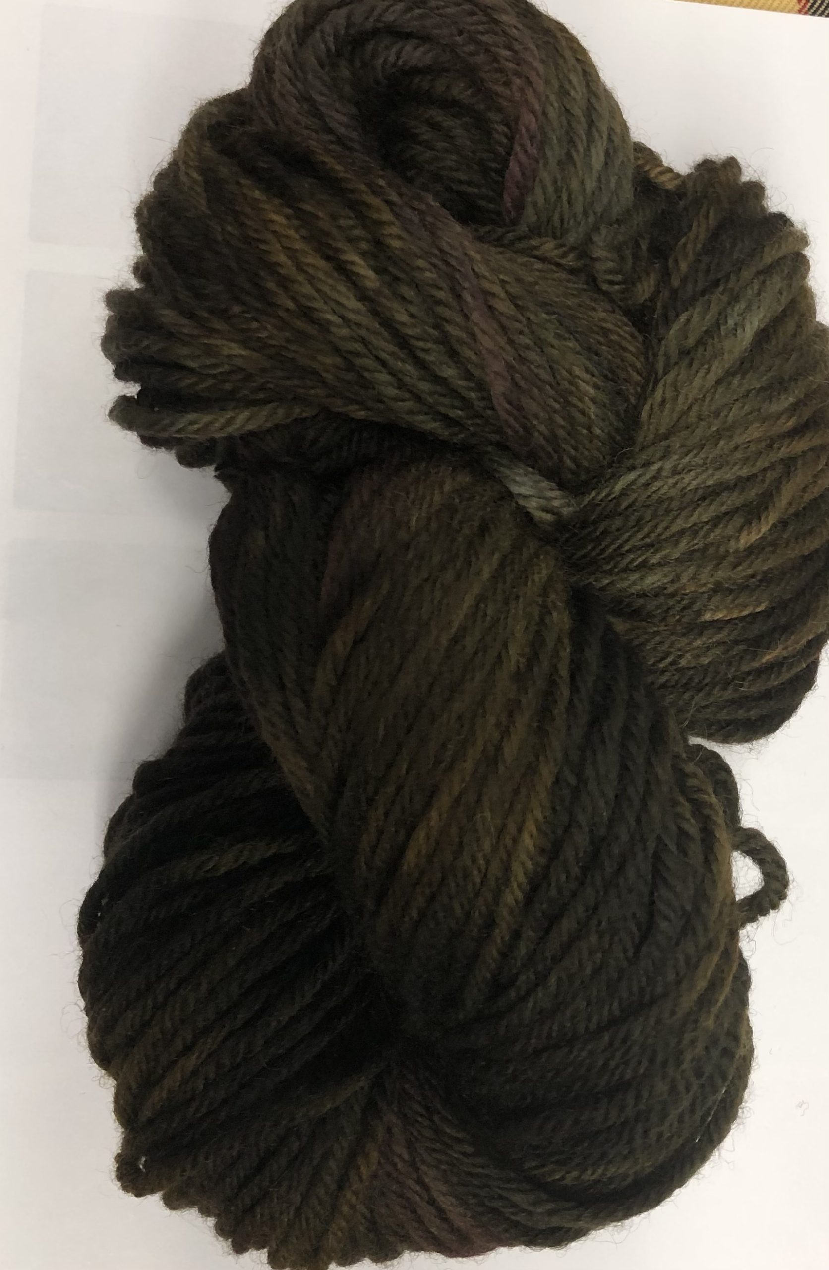 "Black Walnut" A Hand Dyed Art Yarn to Hook, Punch or Bind with!