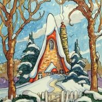 A Perfect Snow Day, Storybook Series based on the artwork of Alida Akers, 24 x 17