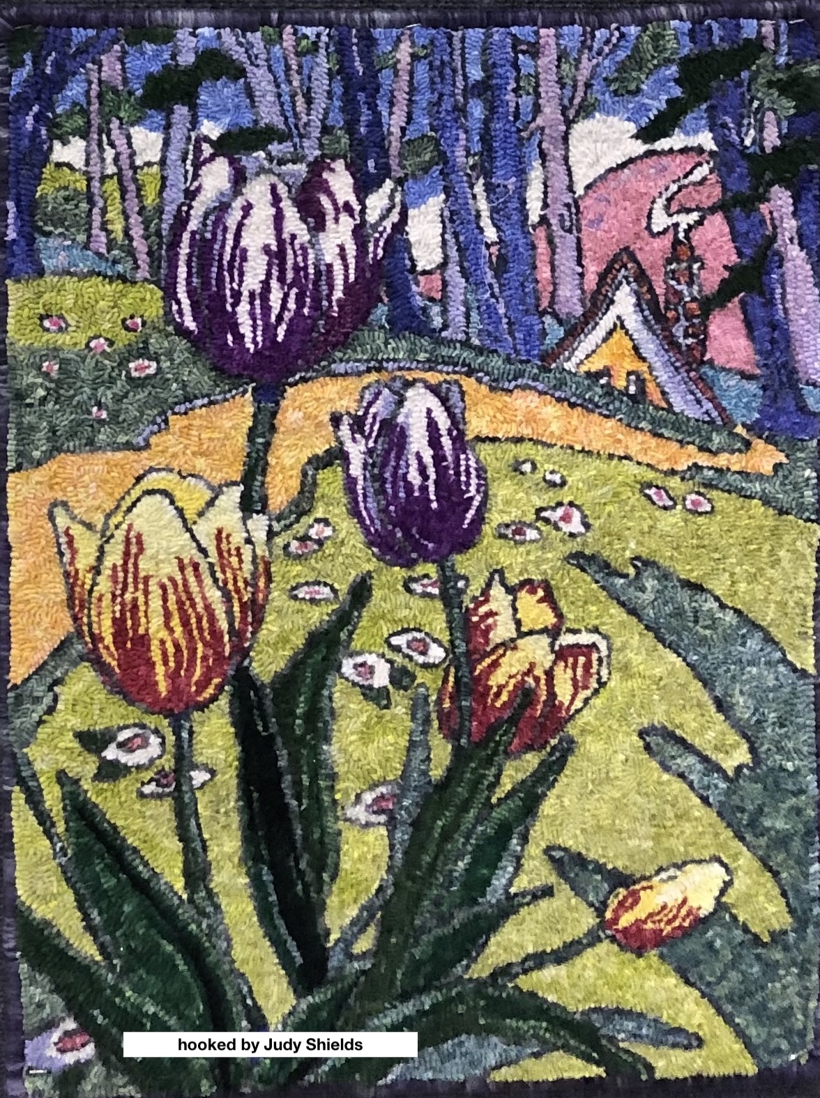 Tulip Time, Storybook Cottage Series, based on the artwork of Alida Akers, 26 x 19 1/2 - Image 2