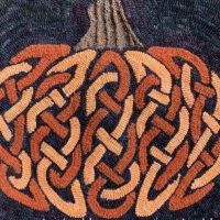 Punch Needle Pattern--Celtic Pumpkin 5" x 6", PATTERN ONLY