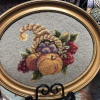 GREAT PATTERN, Fruit Cornucopia Tile, 7" x 7", Joan Moshimer