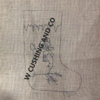 Holiday Hearts Stocking from Joan Moshimer's Studio, MP 2005 10.2 x 15 , Rug Hooking Pattern Only