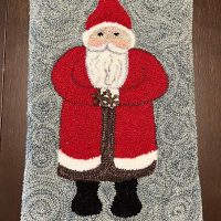 Punch Needle Pattern--Snowflake Santa on Weaver's Cloth