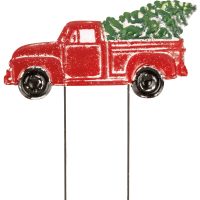 Red Truck with Tree Garden Stake