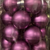 Whitehurst Glass Ornaments - 20 per set - Matte Plum