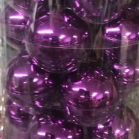 Whitehurst Glass Ornaments - 20 per set - Shiny Purple