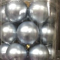 Whitehurst Glass Ornaments - 20 per set - Silver Blue