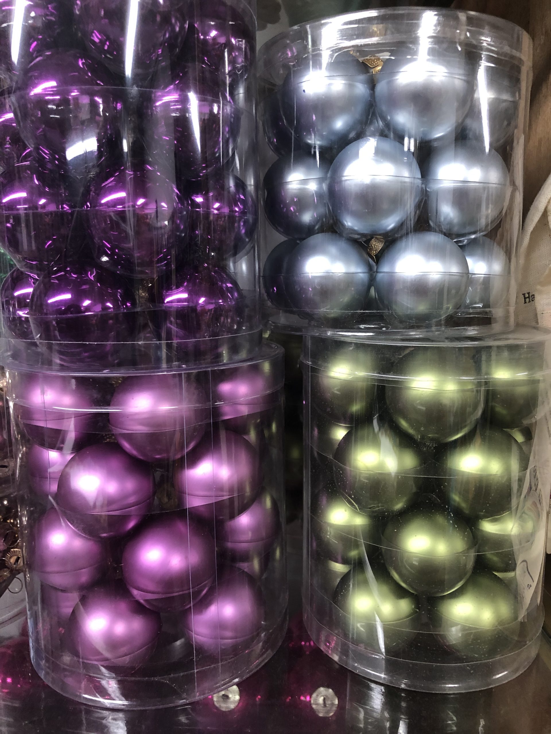 Whitehurst Glass Ornaments - 20 per set - Shaded Plum - Image 2