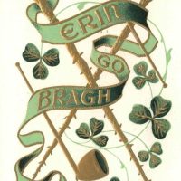 A Sale Pattern--Irish Luck  28 x 18, Vintage Postcard Pattern From Joan Moshimer’s Studio