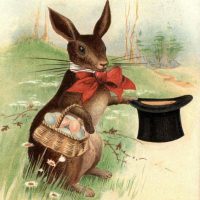 Mr. Dapper 26 x 26, Vintage Postcard Pattern From Joan Moshimer’s Studio