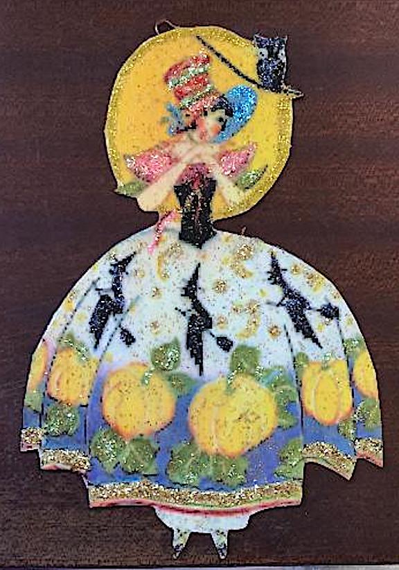 Halloween Glamour 28 x 20, Vintage Postcard Pattern From Joan Moshimer’s Studio