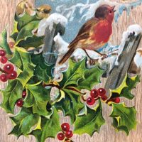 Singing a Tune 15 x 15, Vintage Postcard Pattern From Joan Moshimer’s Studio