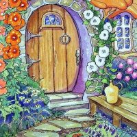 Storybook The Front Door, Storybook Series based on the artwork of Alida Akers, 22" x 16"