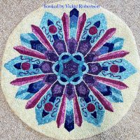 Jeweled Snowflake, Pattern by P is for Primitive, 24" round