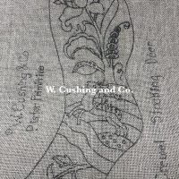 Crewel Stocking - Deer, Pattern by P is for Primitive, 23" x 9"