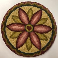 Delicate Hex Sign by Joan Moshimer, 9" round for Hooking