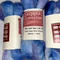 Our Hand Dyed Roving, Sky and Sea (Blue Berries too)