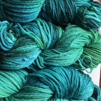 "Ocean Commotion" A Hand Dyed Art Yarn to Hook, Punch  or Bind with!