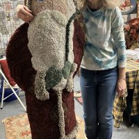 A Belsnickel Xtra Large Hooking Pattern, 57" high, P is for Primitive Pattern