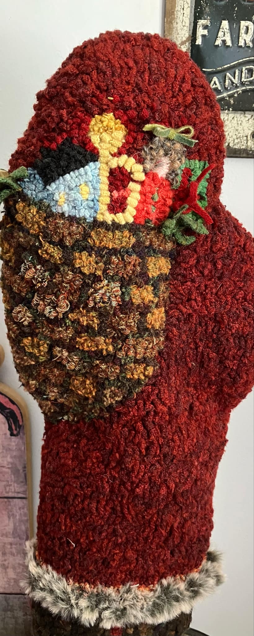 A Belsnickel Xtra Large Hooking Pattern, 57" high, P is for Primitive Pattern - Image 3