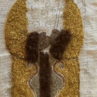 Hand Dyed Wool - Woodland Gold Sparkle