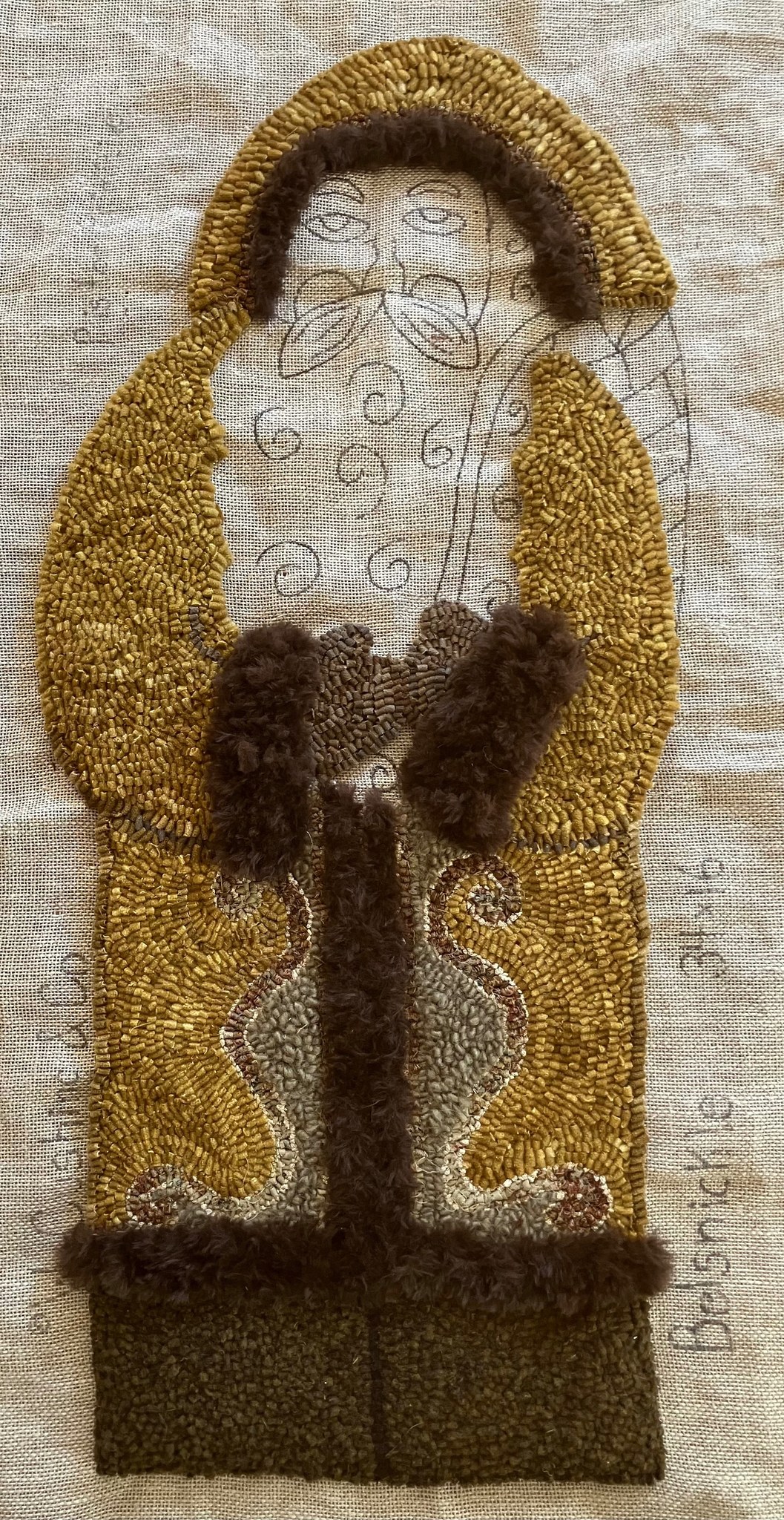 Hand Dyed Wool - Woodland Gold Sparkle