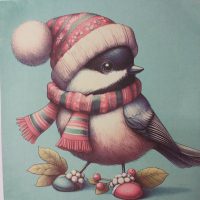 Bundle Up Buttercup Pattern on LINEN NEW!