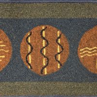 Grab a Plate, 29 x 13, Evelyn Lawrence Pattern-- Finished Hooked Rug by Evelyn Lawrence