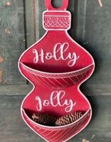 Festive Holly Jolly Ornament Pocket!