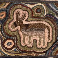 Donkey, 24 x 15.5 -- Finished Hooked Rug  by Evelyn Lawrence