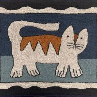 Floyd Kristina's Kat Antique Adaptation 26.5 x 21 -- Finished Hooked Rug  by Evelyn Lawrence