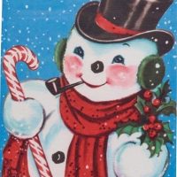 Peppermint Frosty, Pattern ONLY on LINEN NEW!