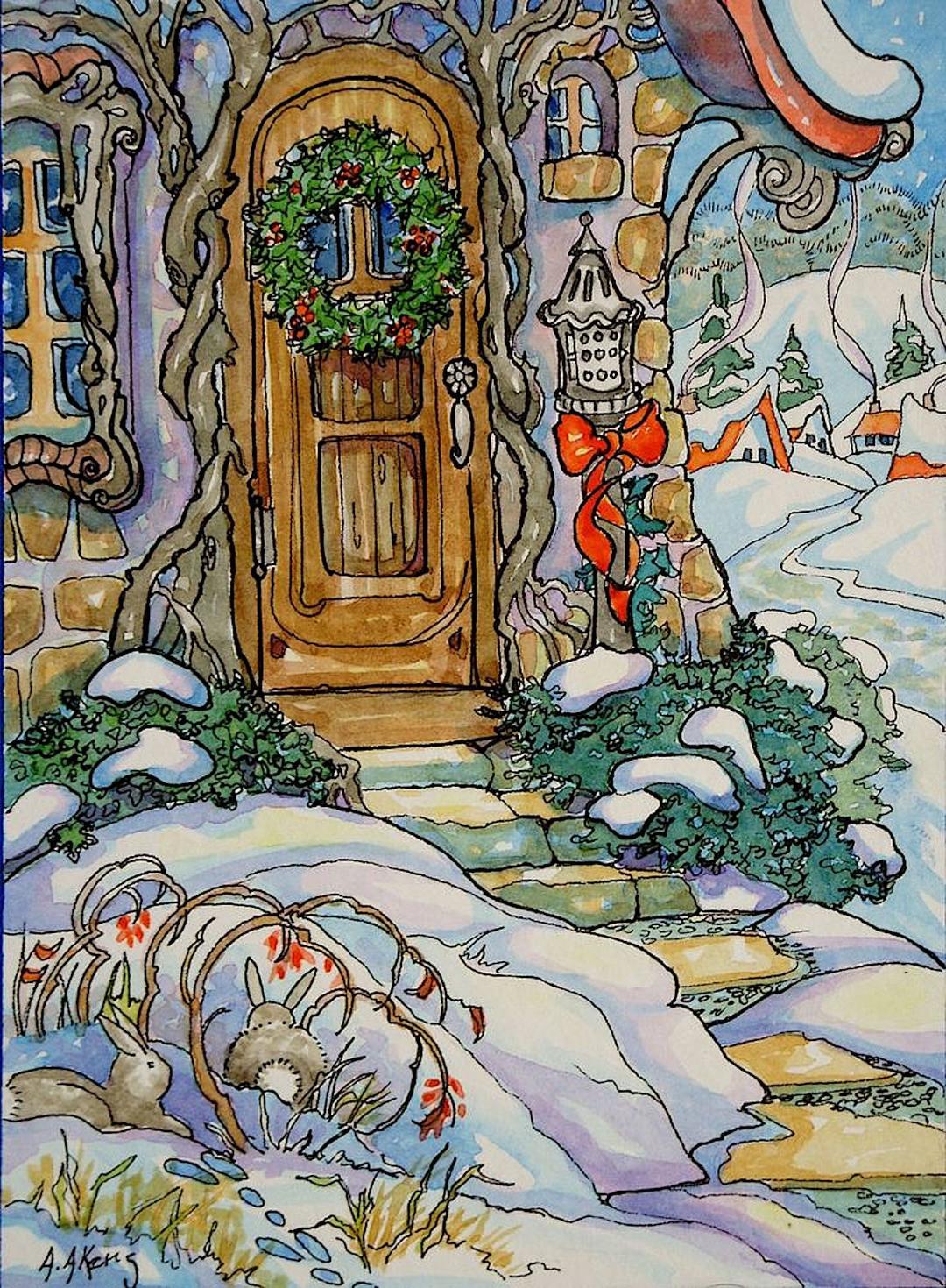 NEW! Welcome Winter based on the artwork of Alida Akers, 27 x 20